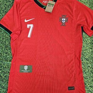 Men's Portugal 2024 Home Player Version Cristiano Ronaldo Jersey